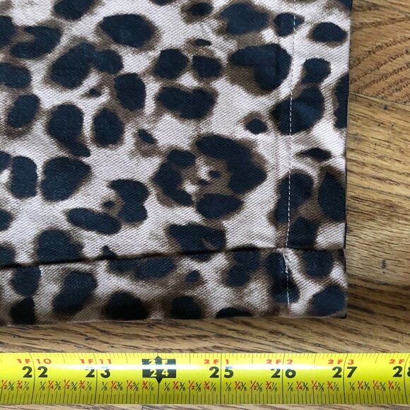 REFORMATION Leopard Print Straight Leg Jeans Pants Women's Size 24 - Picture 8 of 9